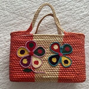 Children's woven straw bag